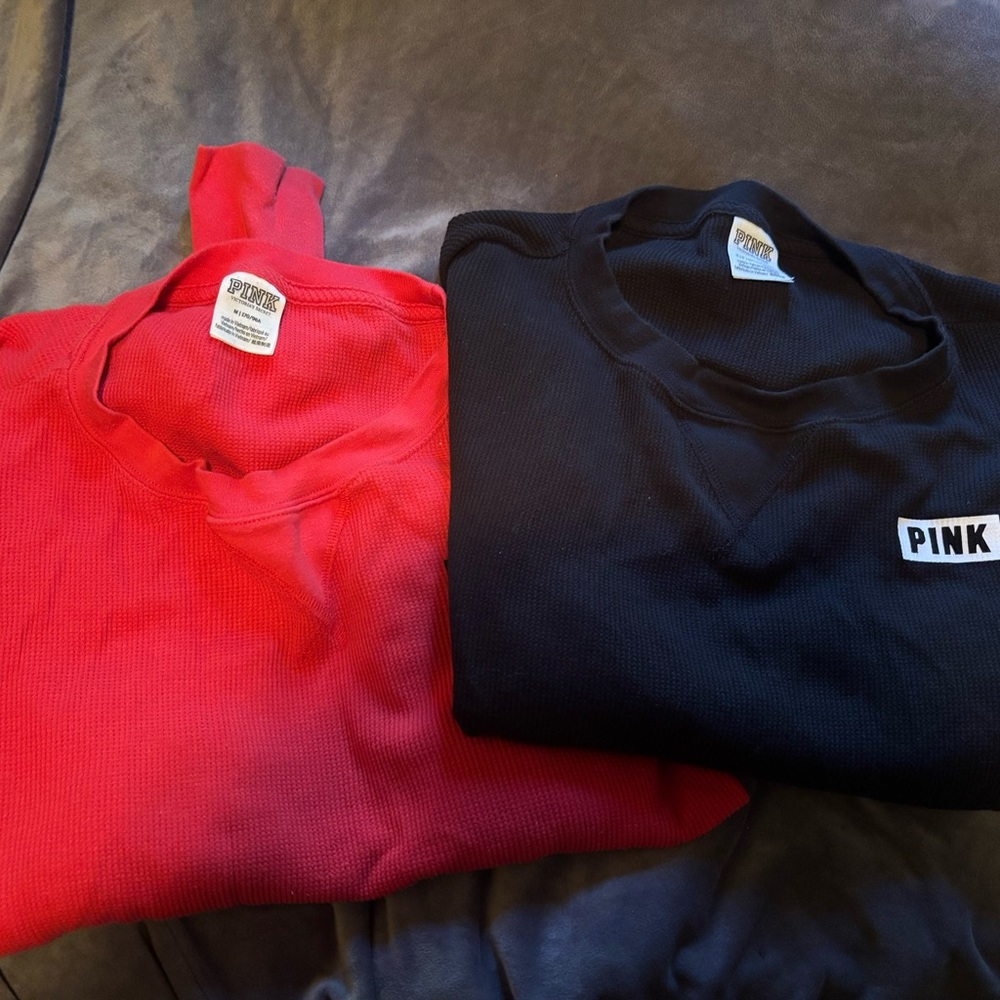 2 PINK Long Sleeve Tops